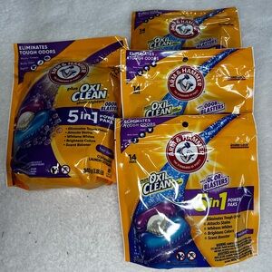 Arm & Hammer Oxi Clean Odor Blasters 5-in-1 Fresh Burst Power Paks Lot Of 4 Bags